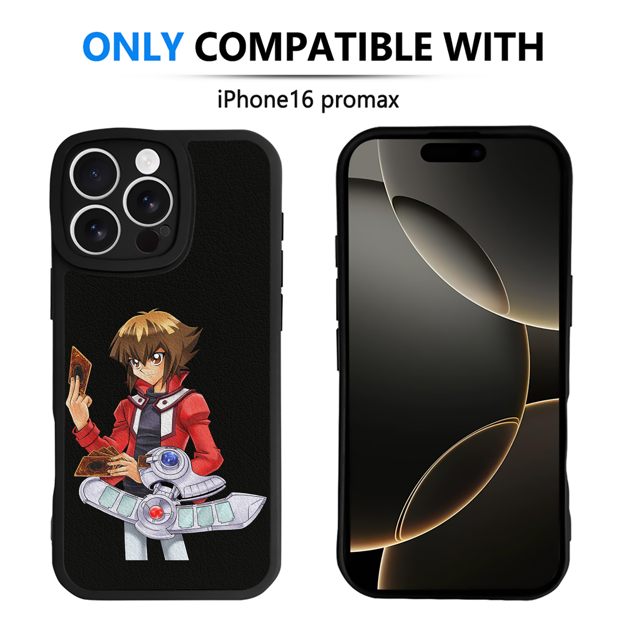 （画像用） 遊☆戯☆王 Yu-Gi-Oh! 【iPhone 16シリーズ対応】シリコンスマホケース（レザー調） 材質：シリコン